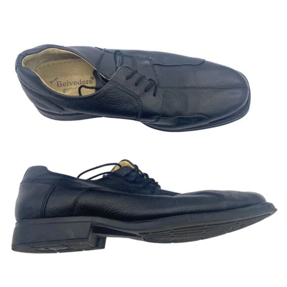 Studio Belvedere Mens Classic Dark Academia Derby Shoes 13D Black Bay Bridge
